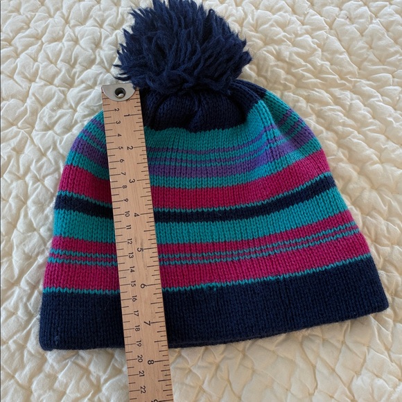 70s 80s Vintage winter ski hat beanie striped wool EUC quirky eclectic - Picture 6 of 6